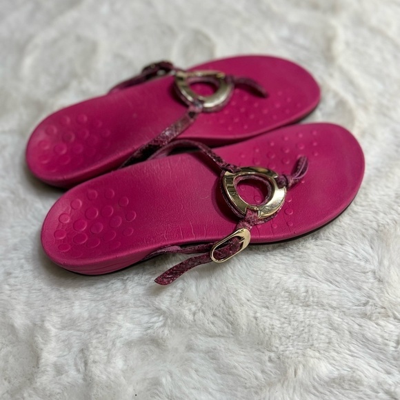 Vionic Katrina leather pink sandal womens size 8 - Picture 1 of 5